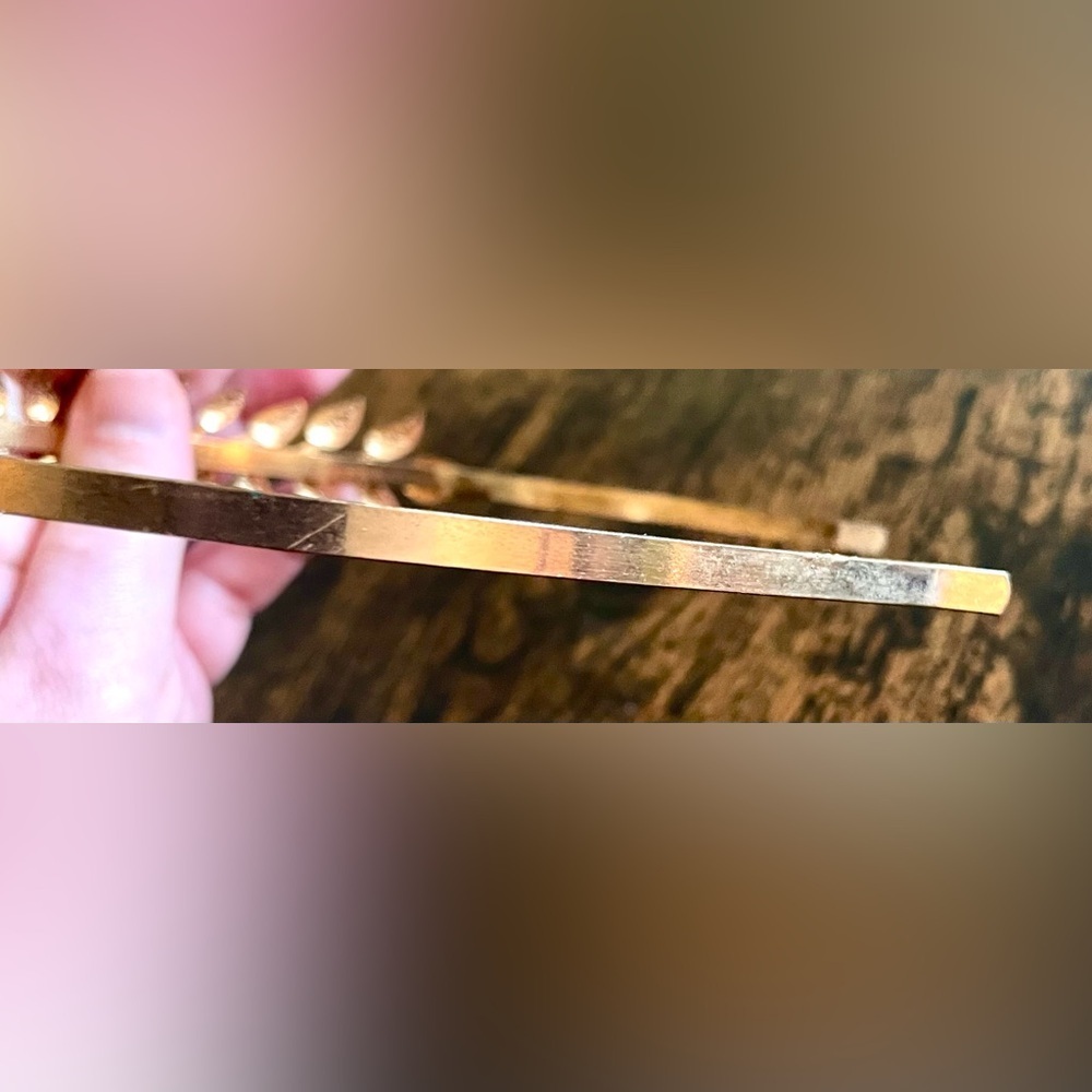 Gold Laurel Leaf Headband Crown Boho Grecian Goddess Festival Bridal Tiara - Picture 6 of 8